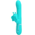 Multifunktions-Rabbitvibrator 4 In 1 Schmetterling Aquagrün von Pretty Love Flirtation
