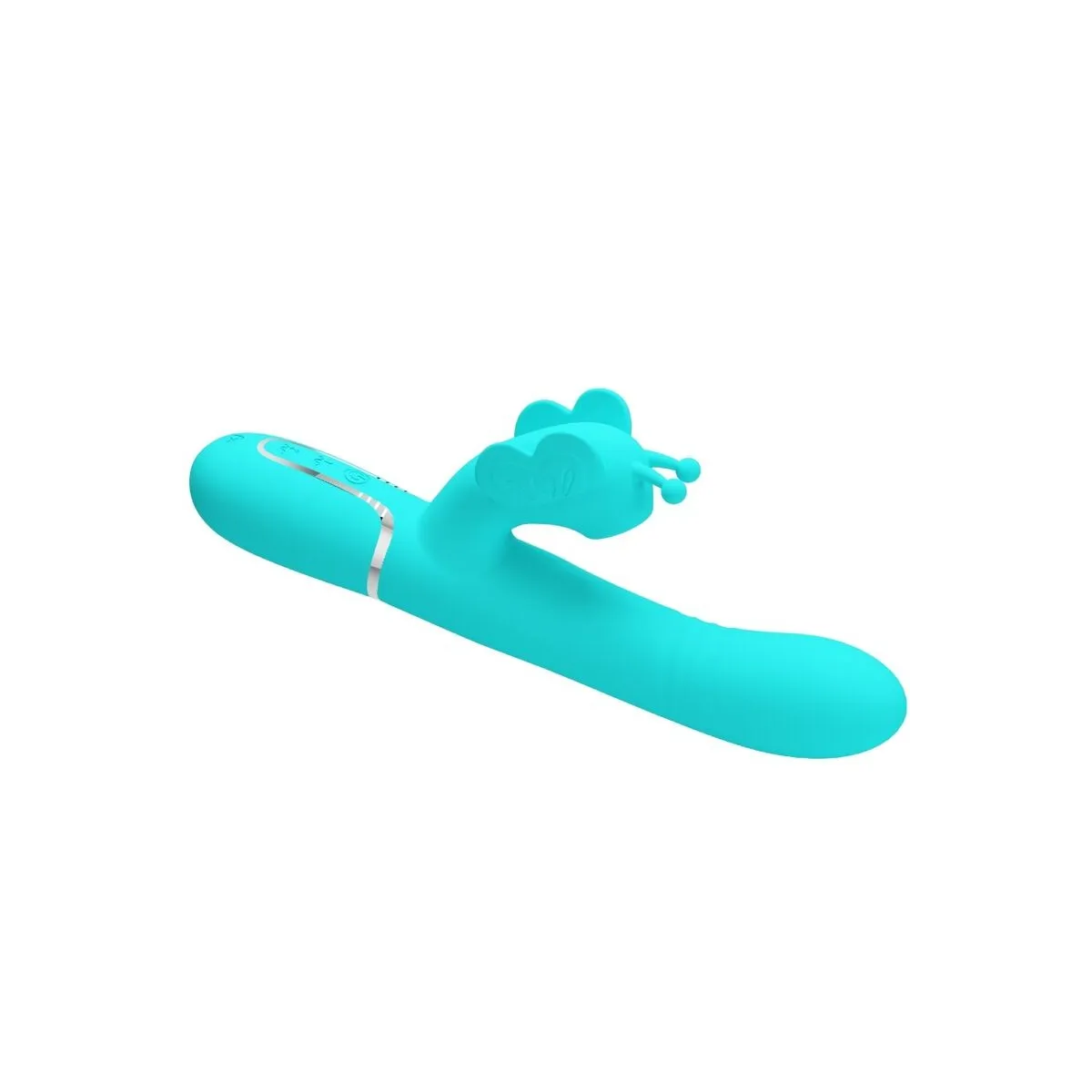 Multifunktions-Rabbitvibrator 4 In 1 Schmetterling Aquagrün von Pretty Love Flirtation | Fesselliebe.de