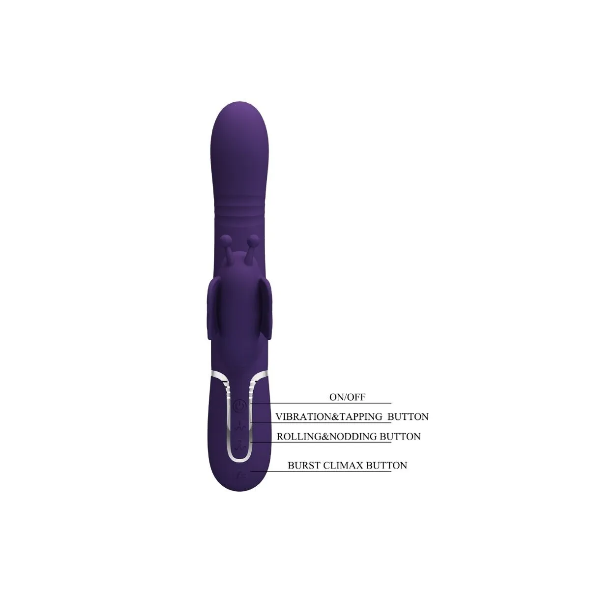 Multifunktions-Rabbitvibrator 4 In 1 Schmetterling Lila von Pretty Love Flirtation | Fesselliebe.de