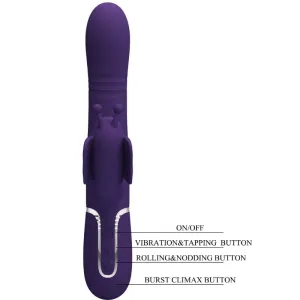 Multifunktions-Rabbitvibrator 4 In 1 Schmetterling Lila von Pretty Love Flirtation