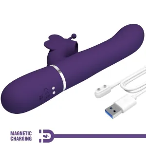 Multifunktions-Rabbitvibrator 4 In 1 Schmetterling Lila von Pretty Love Flirtation