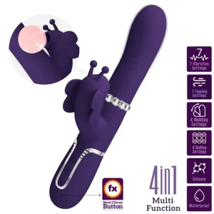 Multifunktions-Rabbitvibrator 4 In 1 Schmetterling Lila von Pretty Love Flirtation