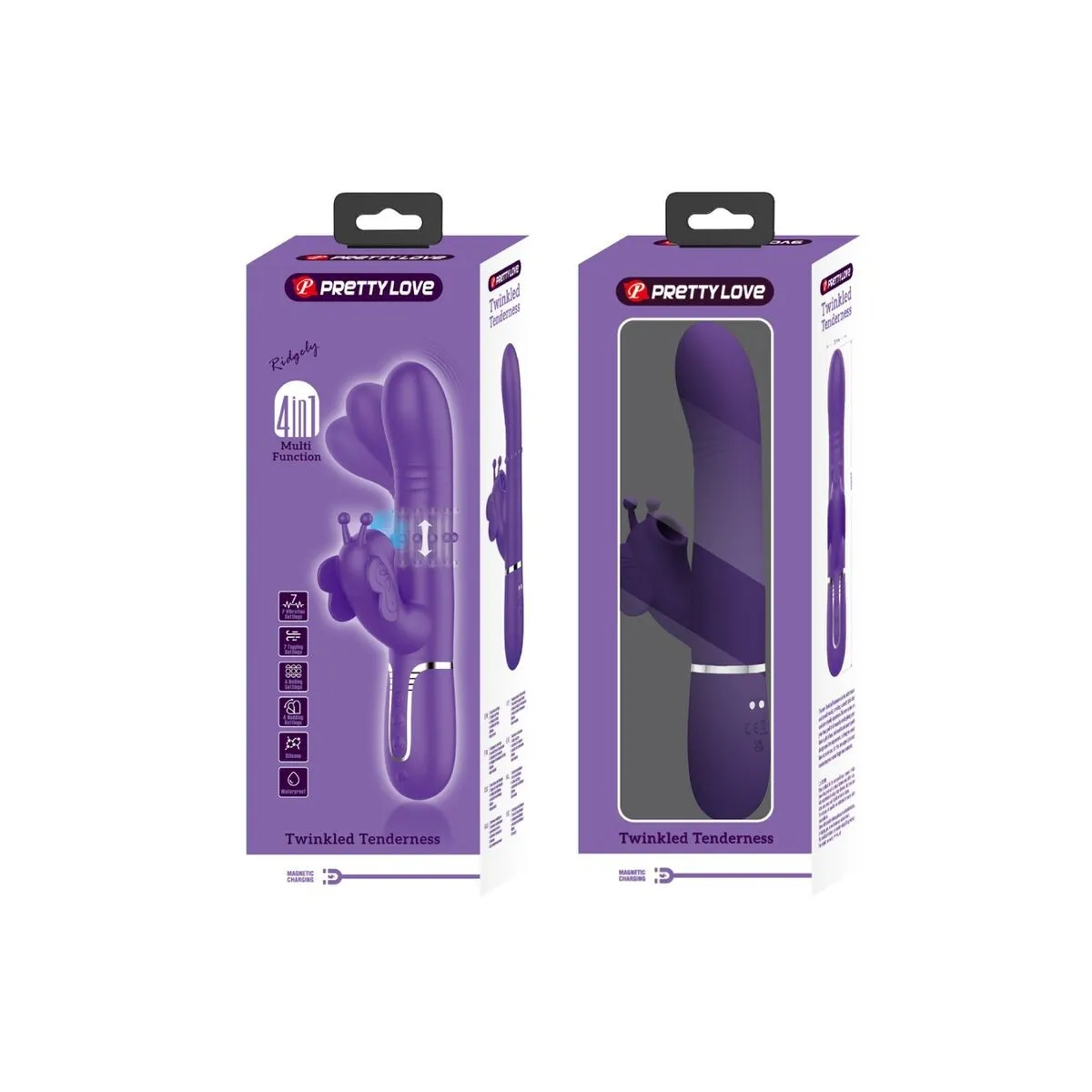 Multifunktions-Rabbitvibrator 4 In 1 Schmetterling Lila von Pretty Love Flirtation | Fesselliebe.de