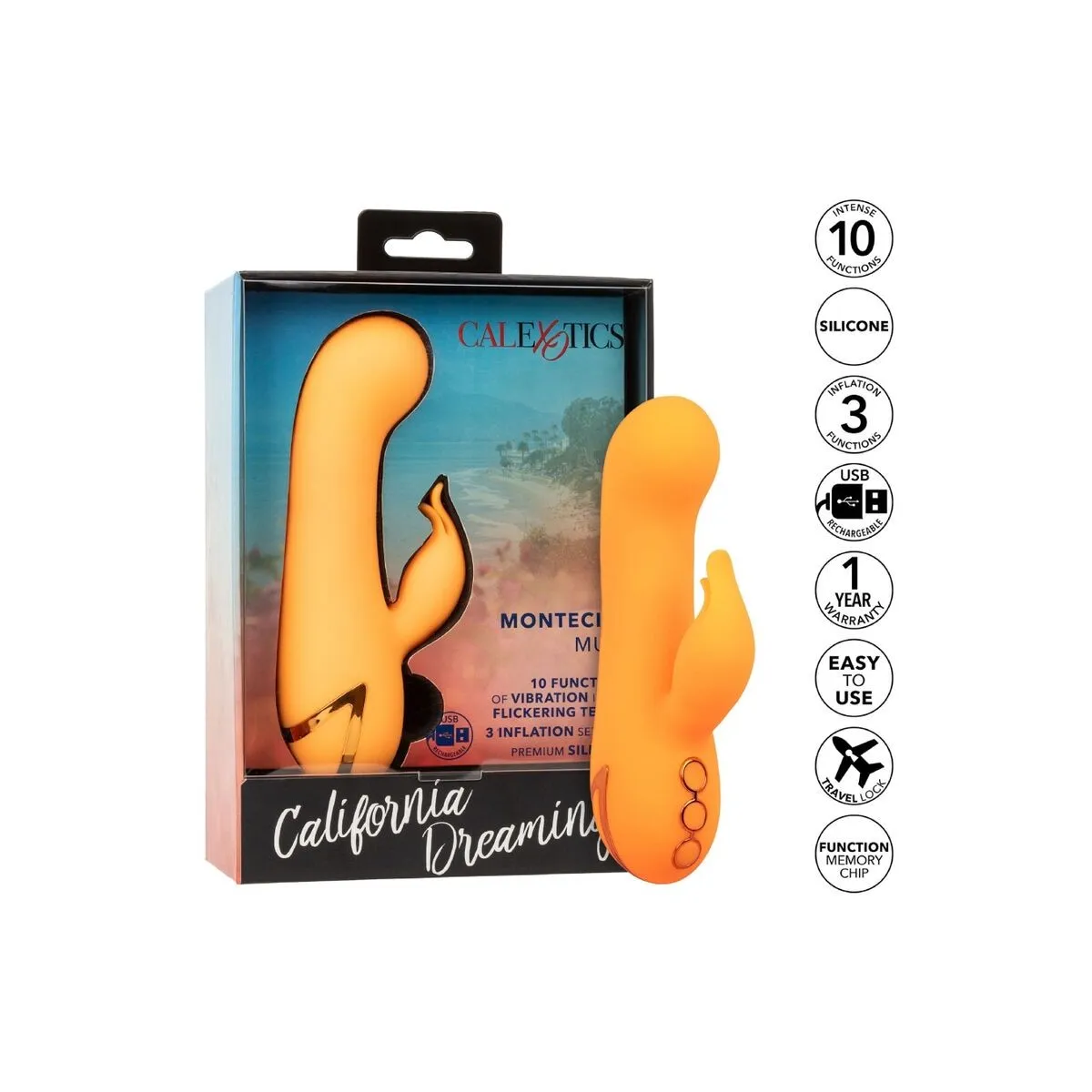 Montecito Muse Vibrator Rabbit Orange von California Dreaming von Calexotics | Fesselliebe.de