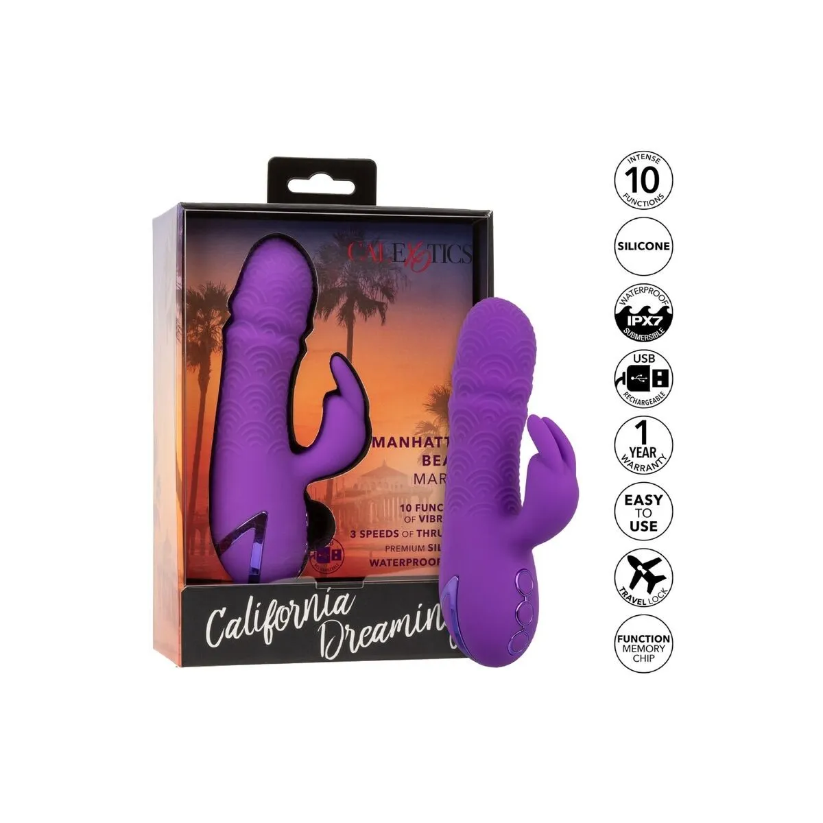 Manhattan Beach Marvel Vibrator Rabbit Lila von California Dreaming von Calexotics | Fesselliebe.de