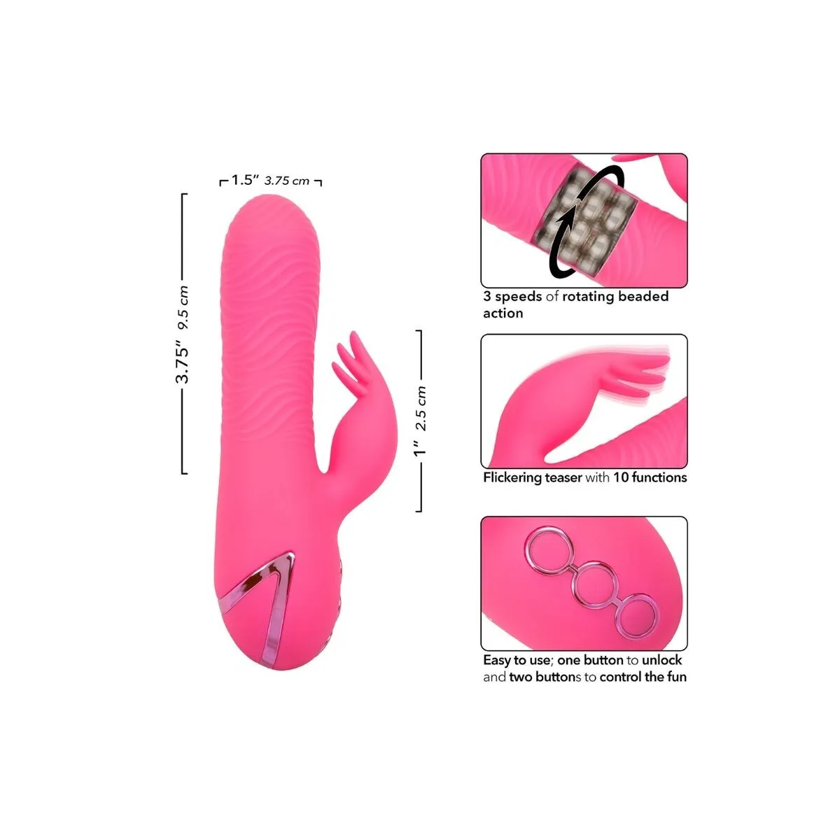 Sacramento Sweetie Vibrator Rabbit Pink von California Dreaming von Calexotics | Fesselliebe.de