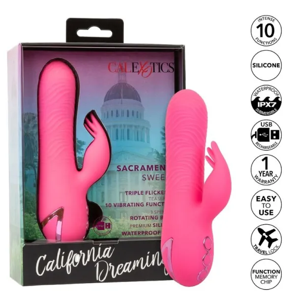Sacramento Sweetie Vibrator Rabbit Pink von California Dreaming von Calexotics | Fesselliebe.de