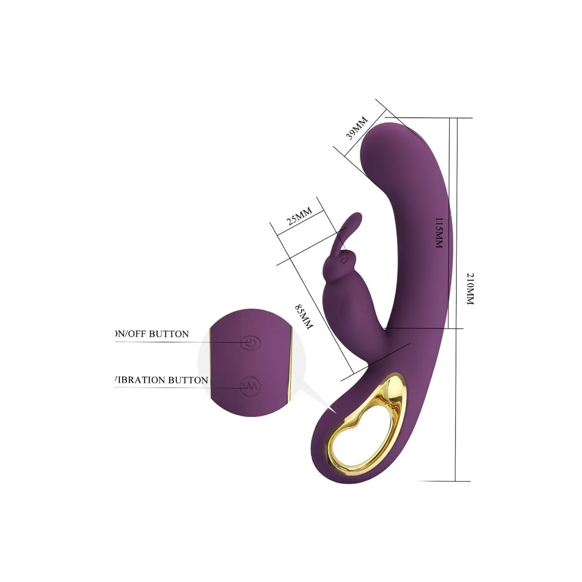 Liam Rabbit Vibrator und G-Punkt-Stimulator Lila von Pretty Love Flirtation | Fesselliebe.de