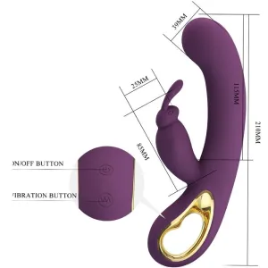 Liam Rabbit Vibrator und G-Punkt-Stimulator Lila von Pretty Love Flirtation