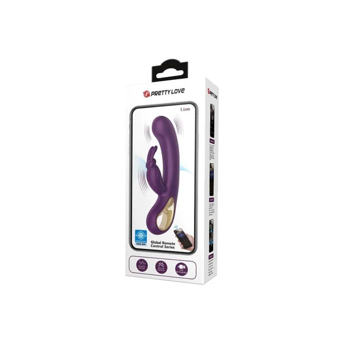 Liam Rabbit Vibrator und G-Punkt-Stimulator Lila von Pretty Love Flirtation | Fesselliebe.de