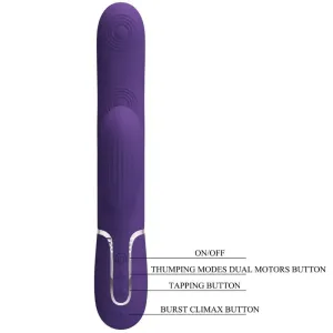 Perlita G-Spot Vibrator 3 In 1 Multifunktions-Lila von Pretty Love Flirtation