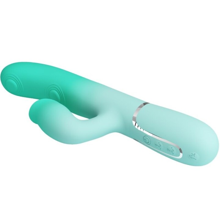 Gigi Multifunktions-Rabbit-Vibrator Aquagrün von Pretty Love Flirtation | Fesselliebe.de