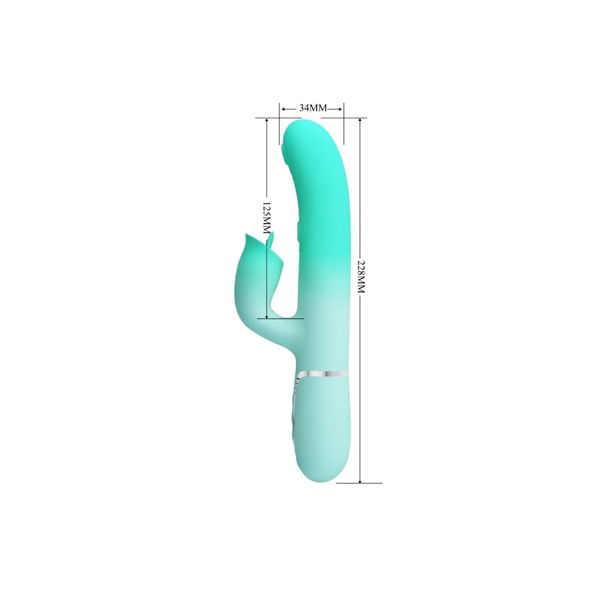 Gigi Multifunktions-Rabbit-Vibrator Aquagrün von Pretty Love Flirtation | Fesselliebe.de