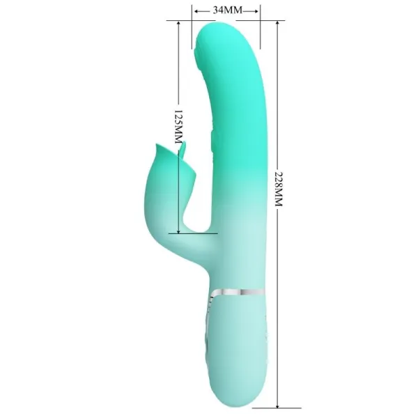 Gigi Multifunktions-Rabbit-Vibrator Aquagrün von Pretty Love Flirtation | Fesselliebe.de