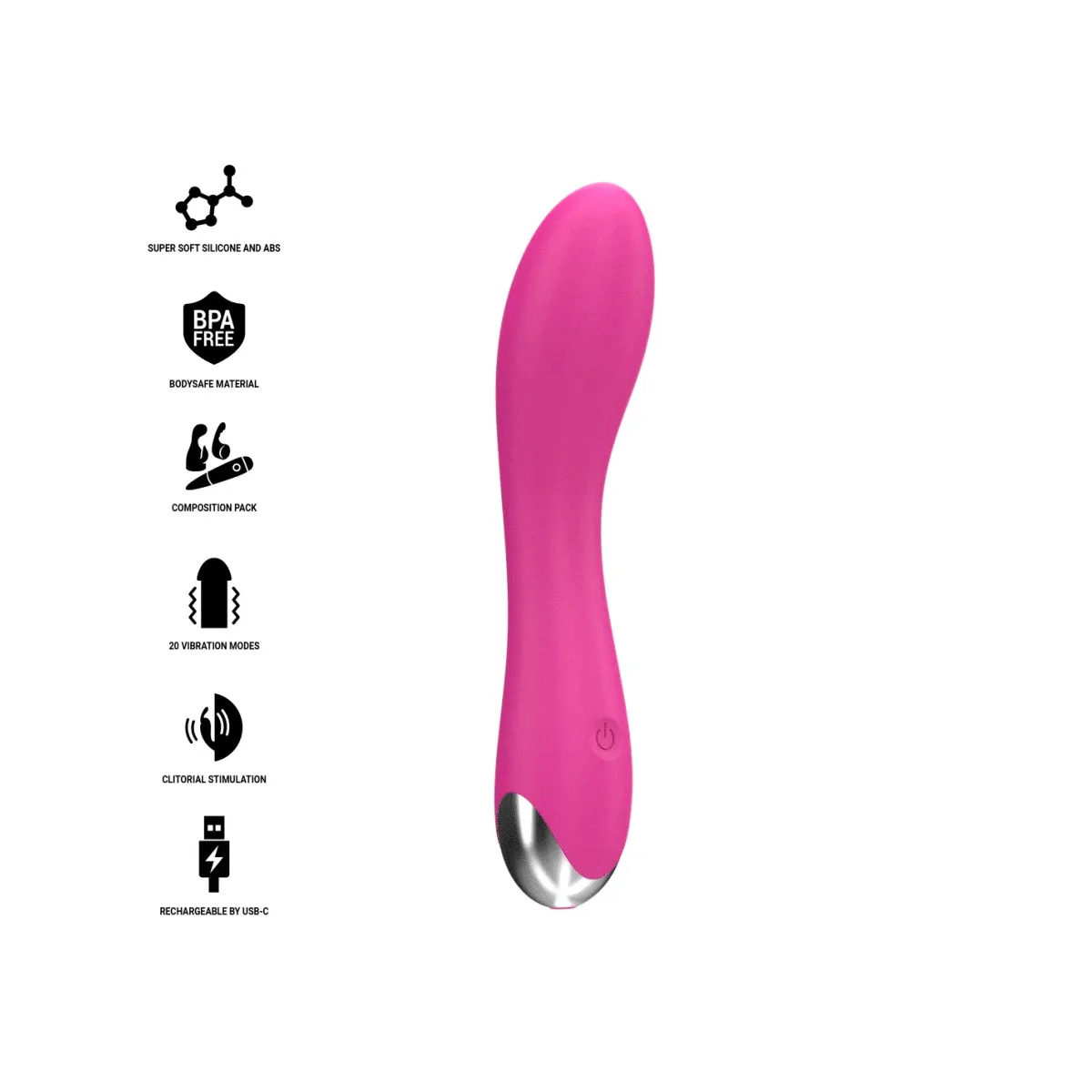 Cher Vibrator mit 20 Muster und Austauschbaren Aufsätzen von Intense Fun | Fesselliebe.de