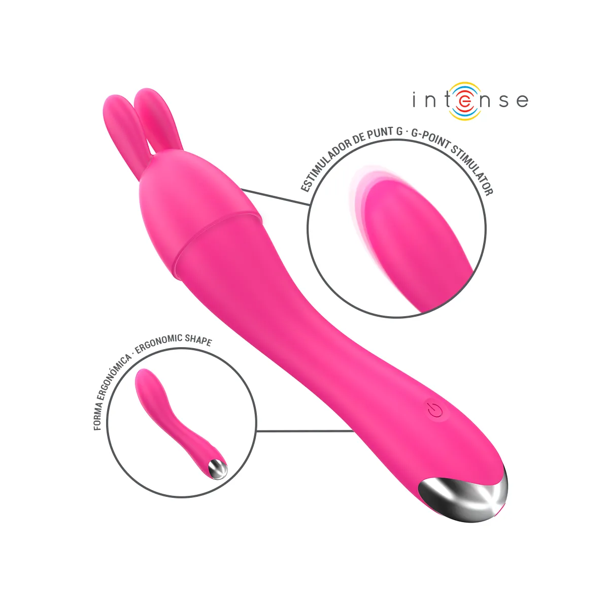 Cher Vibrator mit 20 Muster und Austauschbaren Aufsätzen von Intense Fun | Fesselliebe.de