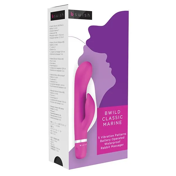 Bwild Classic Marine Rabbit Vibrator Cerise von B Swish | Fesselliebe.de