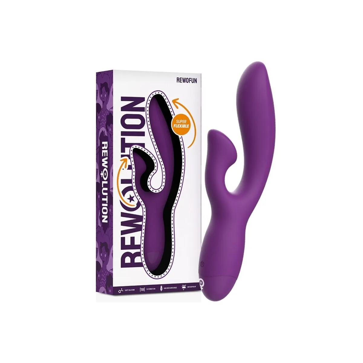 Rewofun Flexibler Vibrator mit Rabbit von Rewolution | Fesselliebe.de