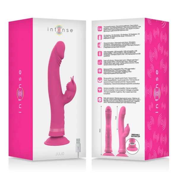Julio Rabbit Vibrator Rosa Silikon von Intense Fun | Fesselliebe.de