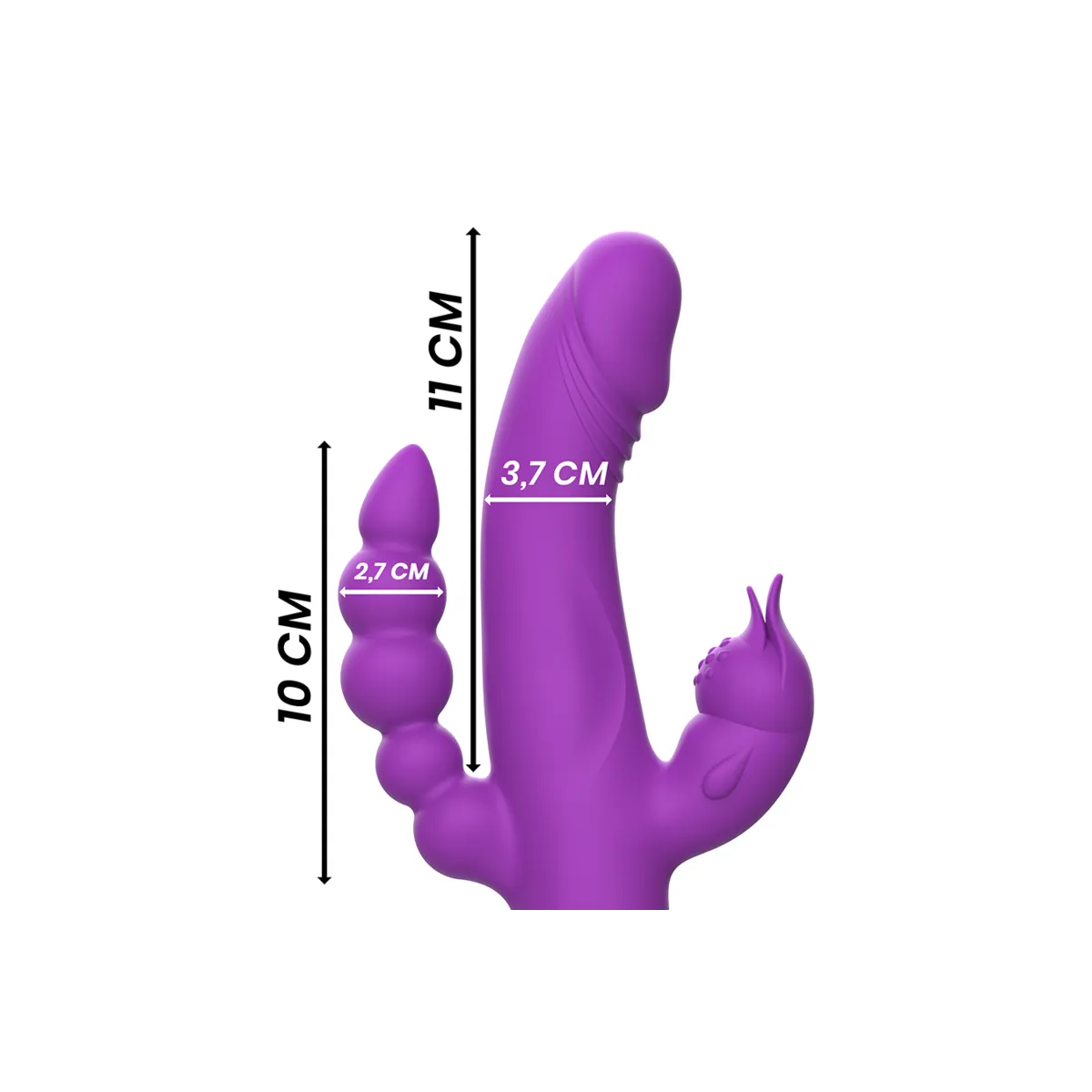 Casanova Rabbit Silikonvibrator Dreifachmotor Lila von Intense Fun | Fesselliebe.de