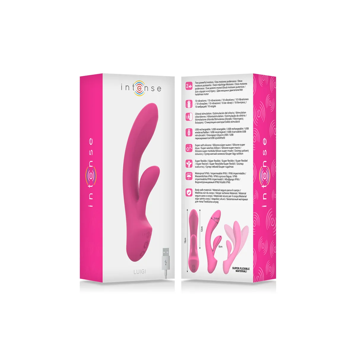 Luigi Rabbit Vibrator Rosa Flüssiges Silikon von Intense Fun | Fesselliebe.de