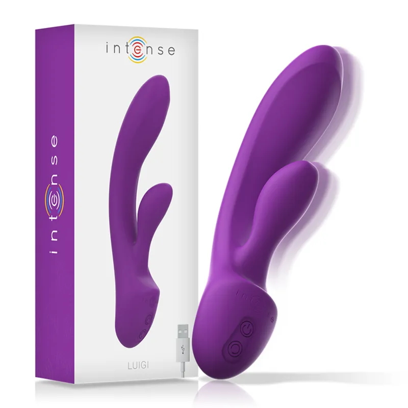 Luigi Rabbit Vibrator Flüssiges Silikon Lila von Intense Fun | Fesselliebe.de