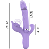Billie Multifunktionaler wiederaufladbarer Saugvibrator mit Lila Druckknopf von Intense Fun | Fesselliebe.de