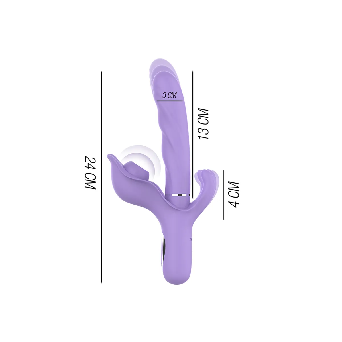 Billie Multifunktionaler wiederaufladbarer Saugvibrator mit Lila Druckknopf von Intense Fun | Fesselliebe.de