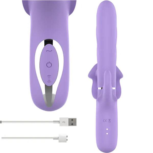 Billie Multifunktionaler wiederaufladbarer Saugvibrator mit Lila Druckknopf von Intense Fun | Fesselliebe.de