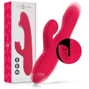 Dua Multifunktions-Wiederaufladbarer Auf- und Ab-Vibrator mit Roter Zunge von Intense Fun | Fesselliebe.de