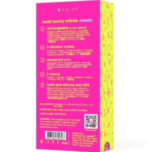 Bwild Bunny Infinite Klassischer wiederaufladbarer Vibrator Rosa Silikon von B Swish