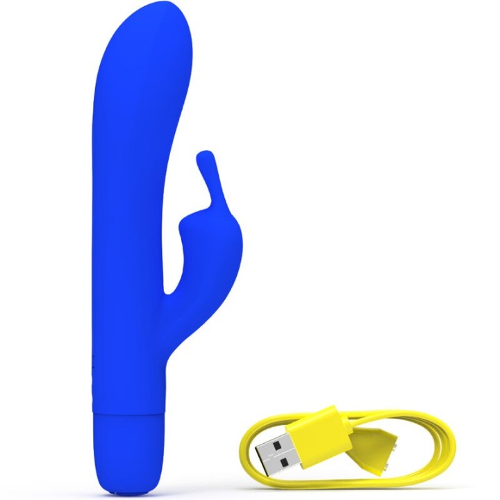 Bwild Bunny Infinite Klassischer wiederaufladbarer Vibrator aus Blauem Silikon von B Swish | Fesselliebe.de