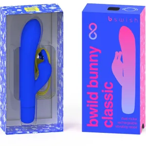Bwild Bunny Infinite Klassischer wiederaufladbarer Vibrator aus Blauem Silikon von B Swish