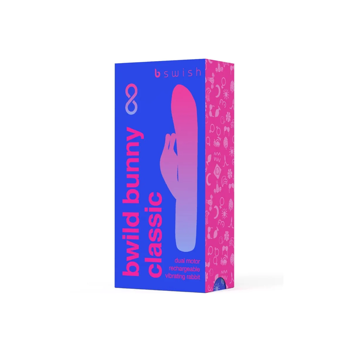 Bwild Bunny Infinite Klassischer wiederaufladbarer Vibrator aus Blauem Silikon von B Swish | Fesselliebe.de