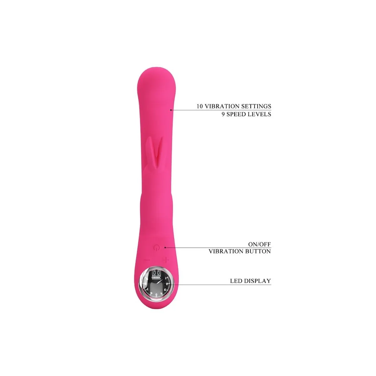 Lamar Rabbit Vibrator & Rosa G-Spot von Pretty Love Led | Fesselliebe.de
