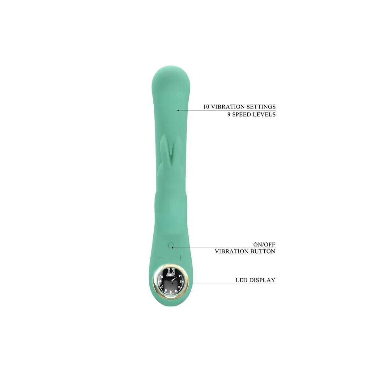 Lamar Rabbit Vibrator & Grüner G-Spot von Pretty Love Led | Fesselliebe.de