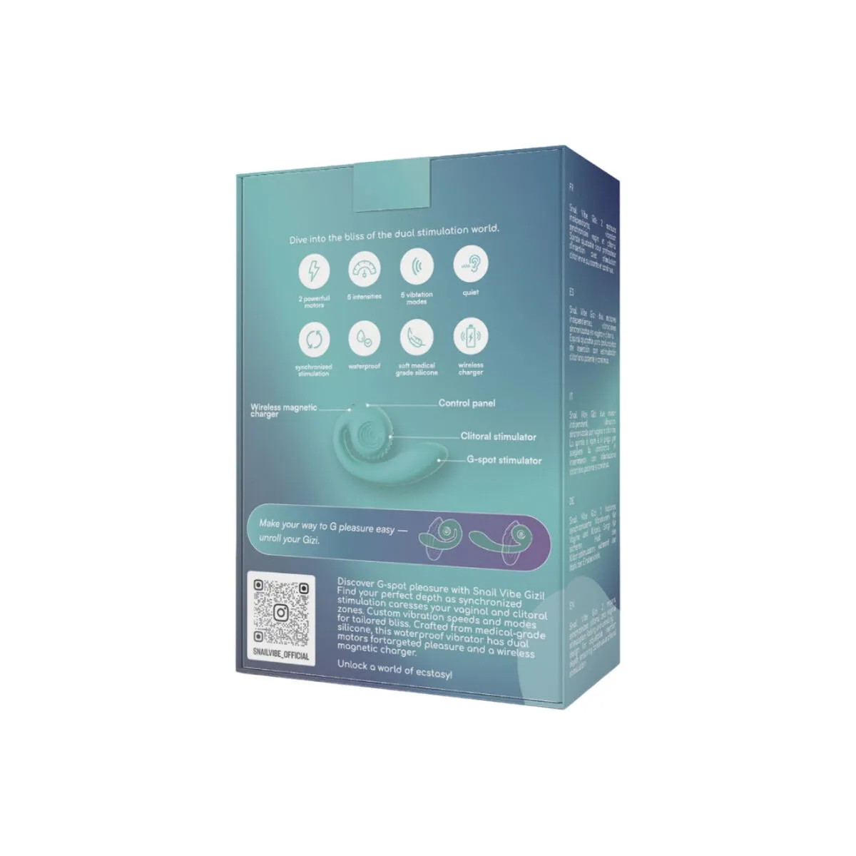 Gizi Dual Stimulator Türkis von Snail Vibe | Fesselliebe.de