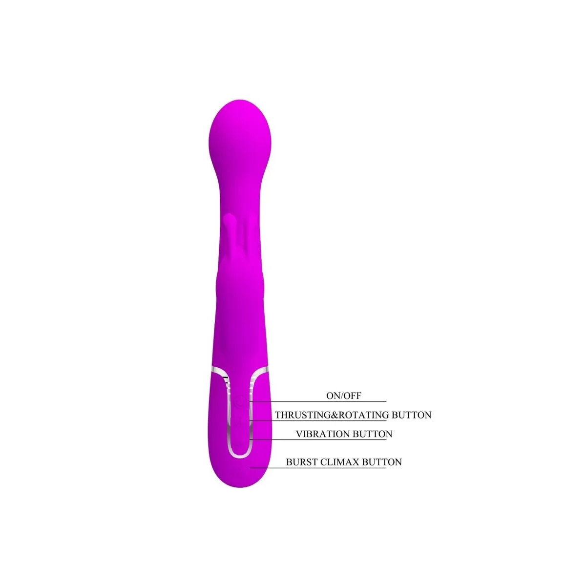 Dejon Rabbit Vibrator 3 In 1 Multifunktionsviolett von Pretty Love Flirtation | Fesselliebe.de