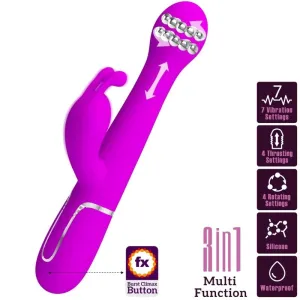 Dejon Rabbit Vibrator 3 In 1 Multifunktionsviolett von Pretty Love Flirtation