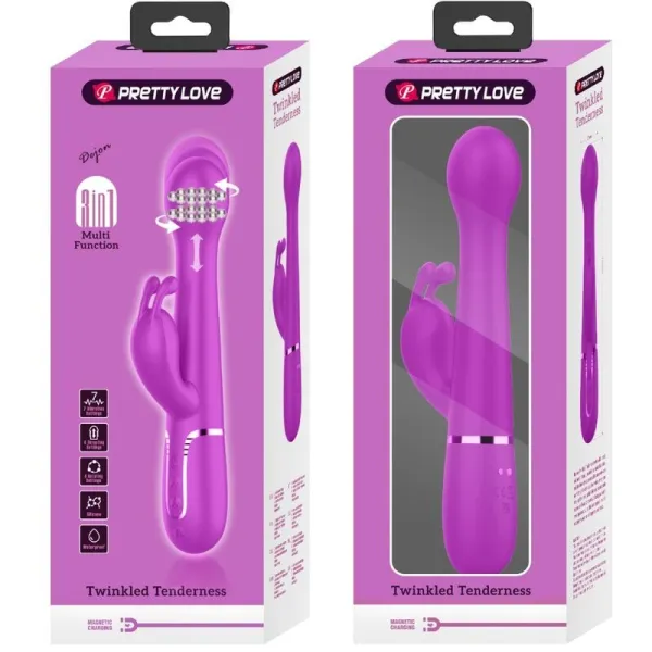 Dejon Rabbit Vibrator 3 In 1 Multifunktionsviolett von Pretty Love Flirtation | Fesselliebe.de