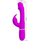 Dejon Rabbit Vibrator 3 In 1 Multifunktions Fucsia von Pretty Love Flirtation | Fesselliebe.de