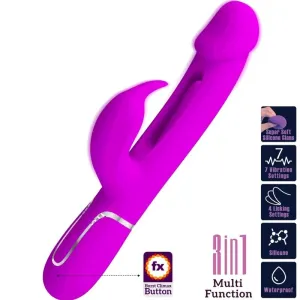 Dejon Rabbit Vibrator 3 In 1 Multifunktions Fucsia von Pretty Love Flirtation