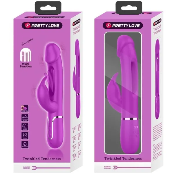 Dejon Rabbit Vibrator 3 In 1 Multifunktions Fucsia von Pretty Love Flirtation | Fesselliebe.de