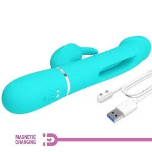 Dejon Rabbit Vibrator 3 In 1 Multifunktions-Aquagrün von Pretty Love Flirtation