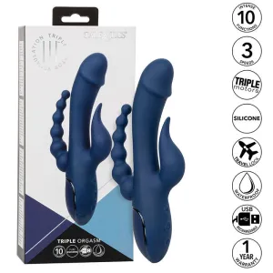 Vibrator Dreifach-Orgasmus Blau von Calexotics