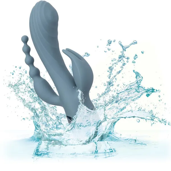 Vibrator Triple Ecstasy Grau von Calexotics | Fesselliebe.de