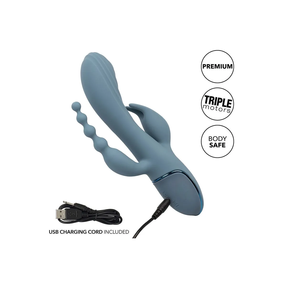 Vibrator Triple Ecstasy Grau von Calexotics | Fesselliebe.de