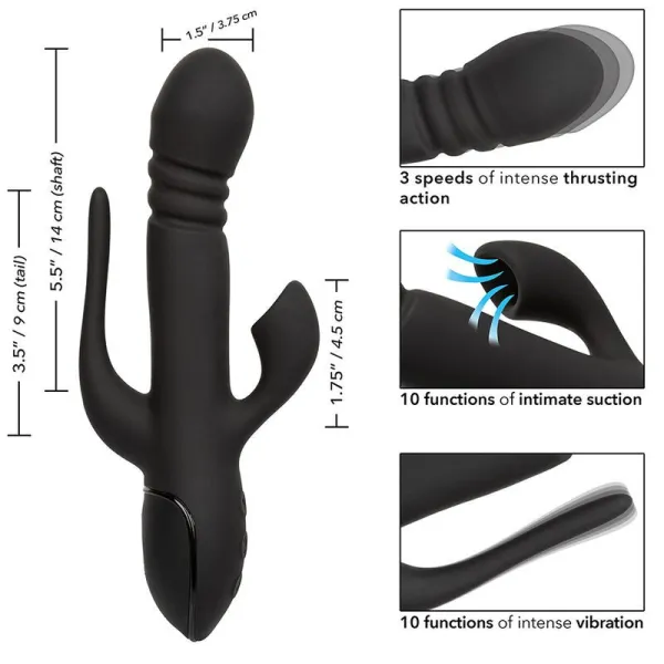 Vibrator Triple Euphoria Schwarz von Calexotics | Fesselliebe.de