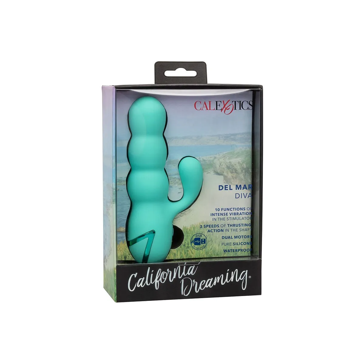 Del Mar Diva Vibrator Rabbir Aqua Grün von California Dreaming von Calexotics | Fesselliebe.de