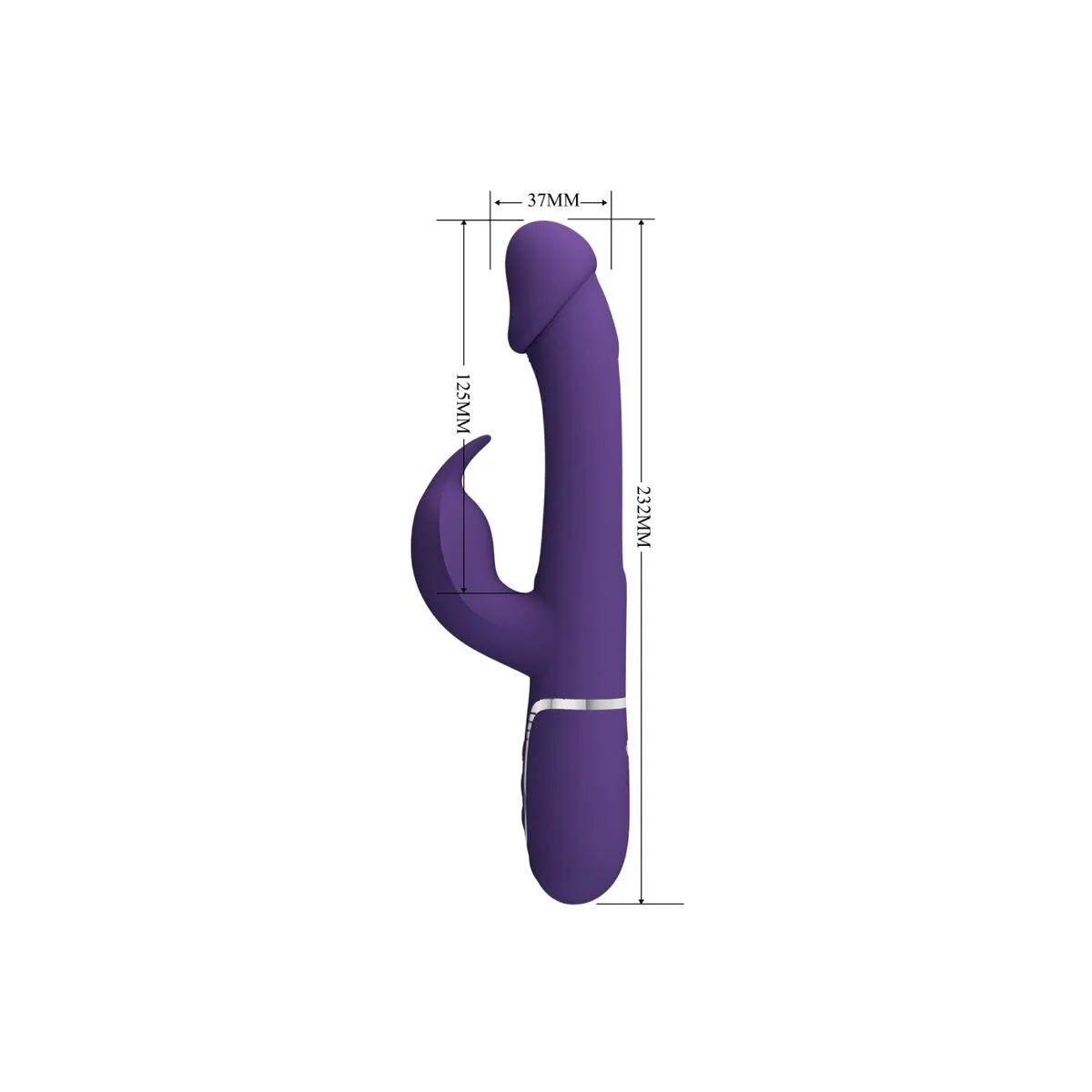 Kampas Rabbit 3 In 1 Multifunktionsvibrator mit Zunge Violett von Pretty Love Flirtation | Fesselliebe.de